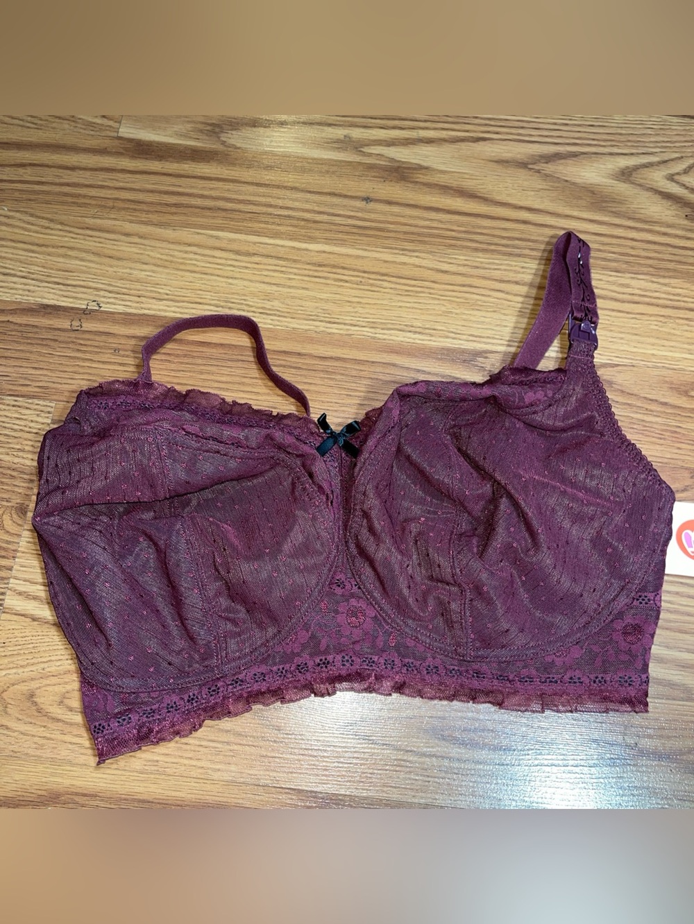 Bravado maternity bra 34 J/K Lace Bralette - Burgundy